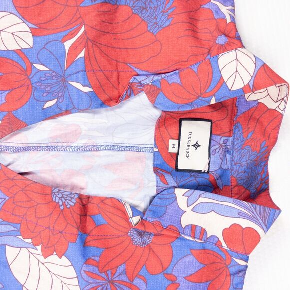 Tuckernuck Bristol Top Blue Rhapsody Floral V Neck Long Sleeve‎ Blouse M - Picture 6 of 7